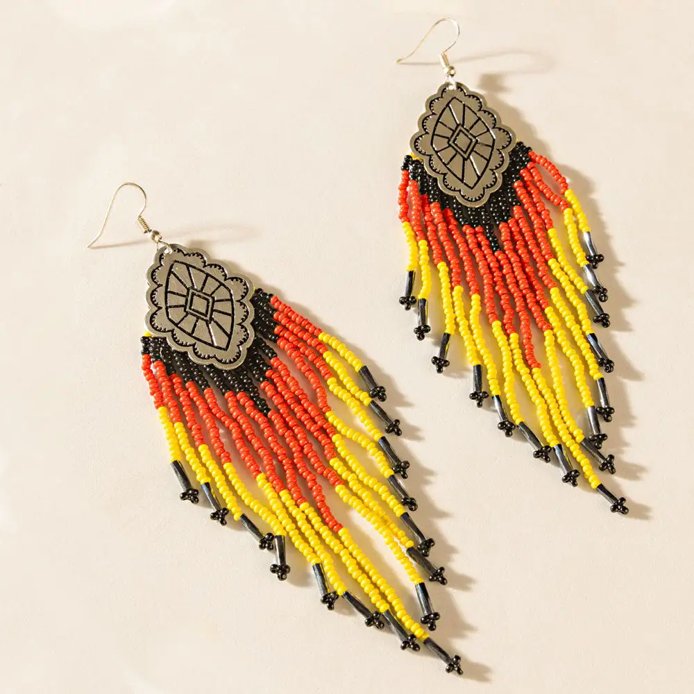 Sculpted Playful Artful Beaded Earrings