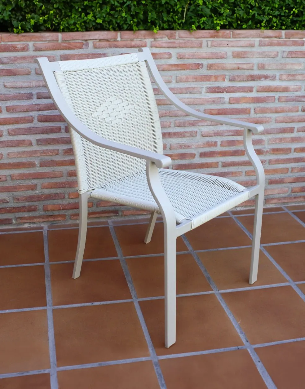 Gray Rope Patio Dining Chair