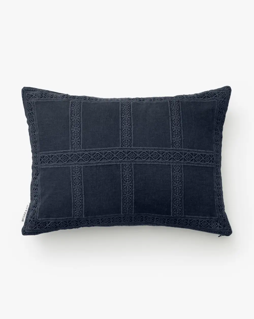 Patterned Linen Pillow Cover
