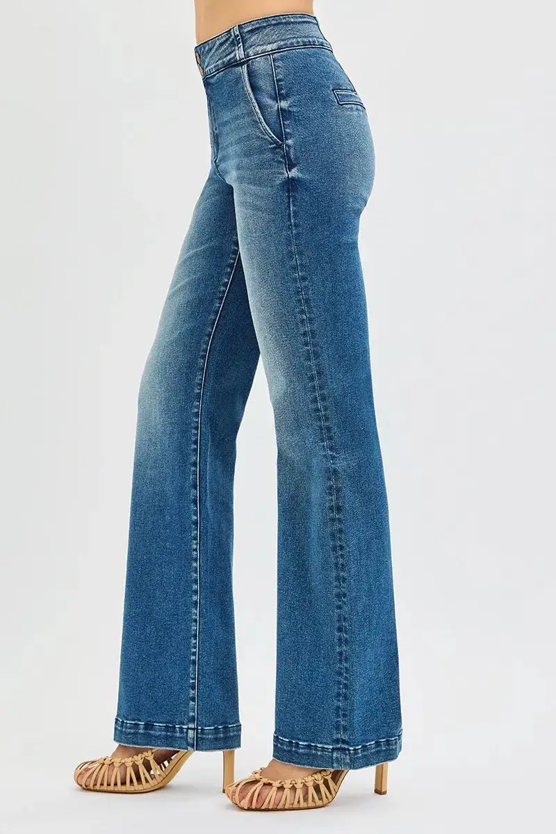 High Rise Bootcut Stretch Jeans