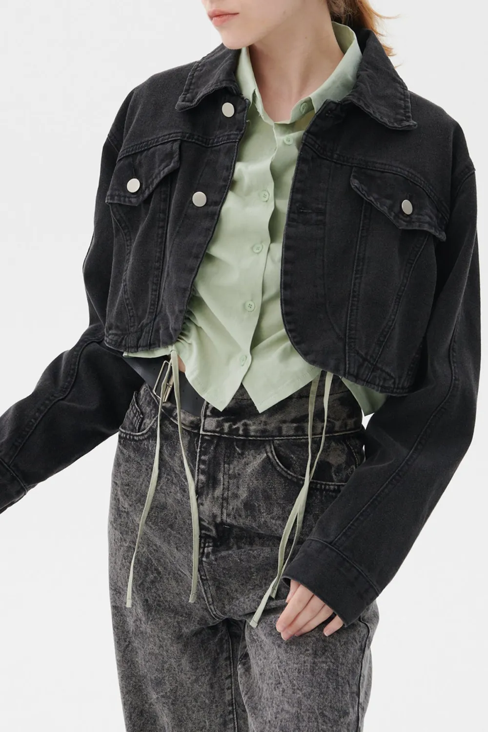 Denim Cropped Jacket