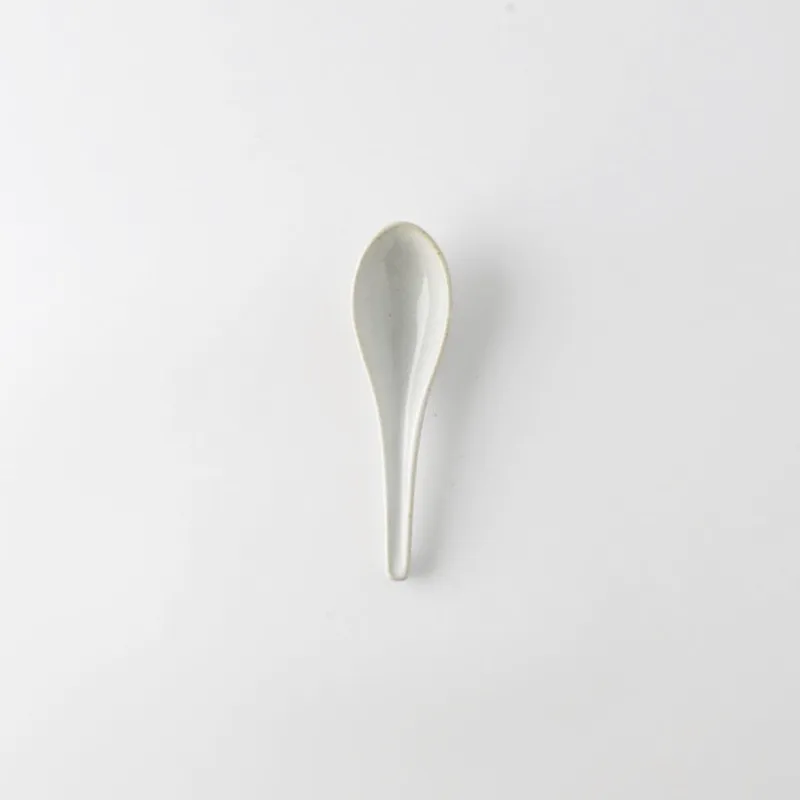 Stable Base Ceramic Soup Spoon