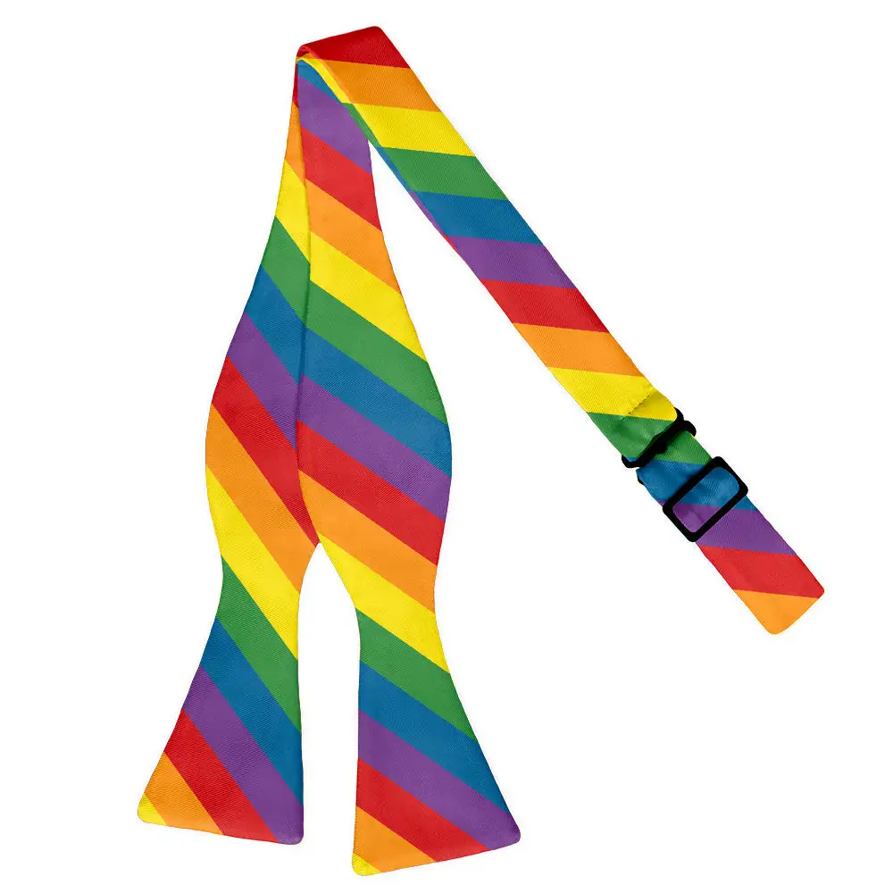 Pride Flag Pattern Bow Tie