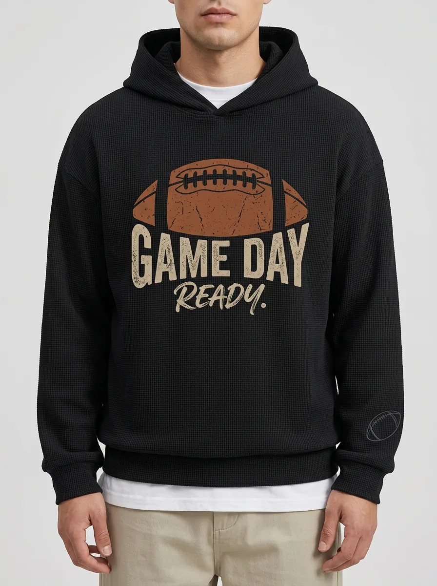 Football Graphic Casual Hoodie