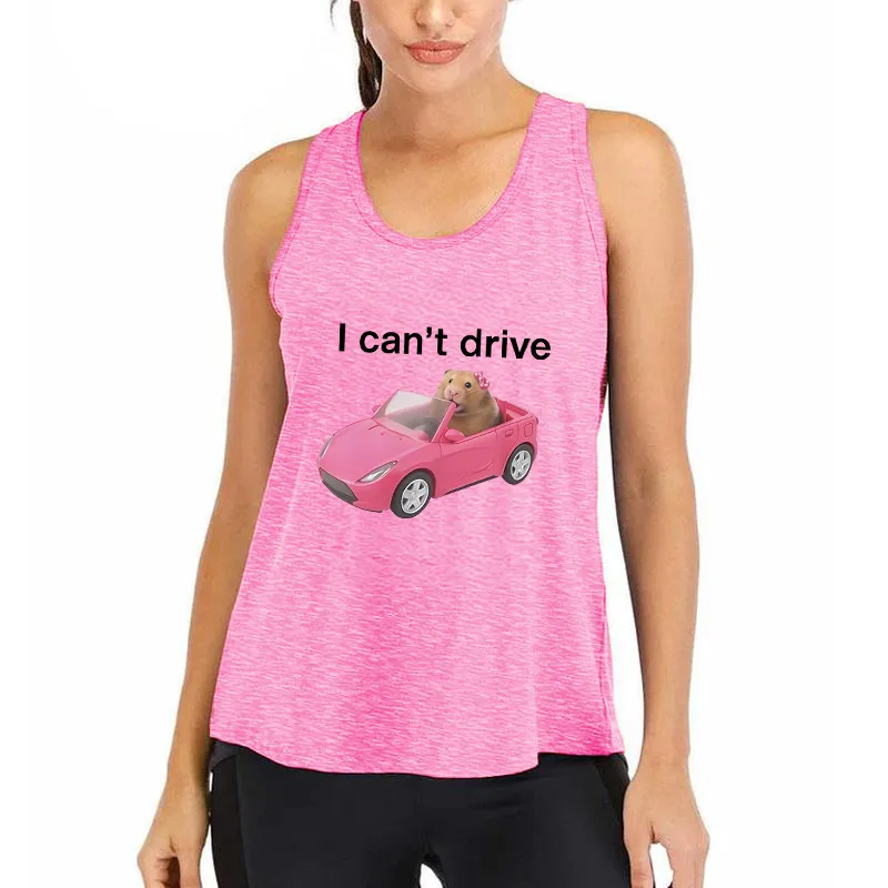 I Can T Drive Funny Hamster Meme Athletic Tank