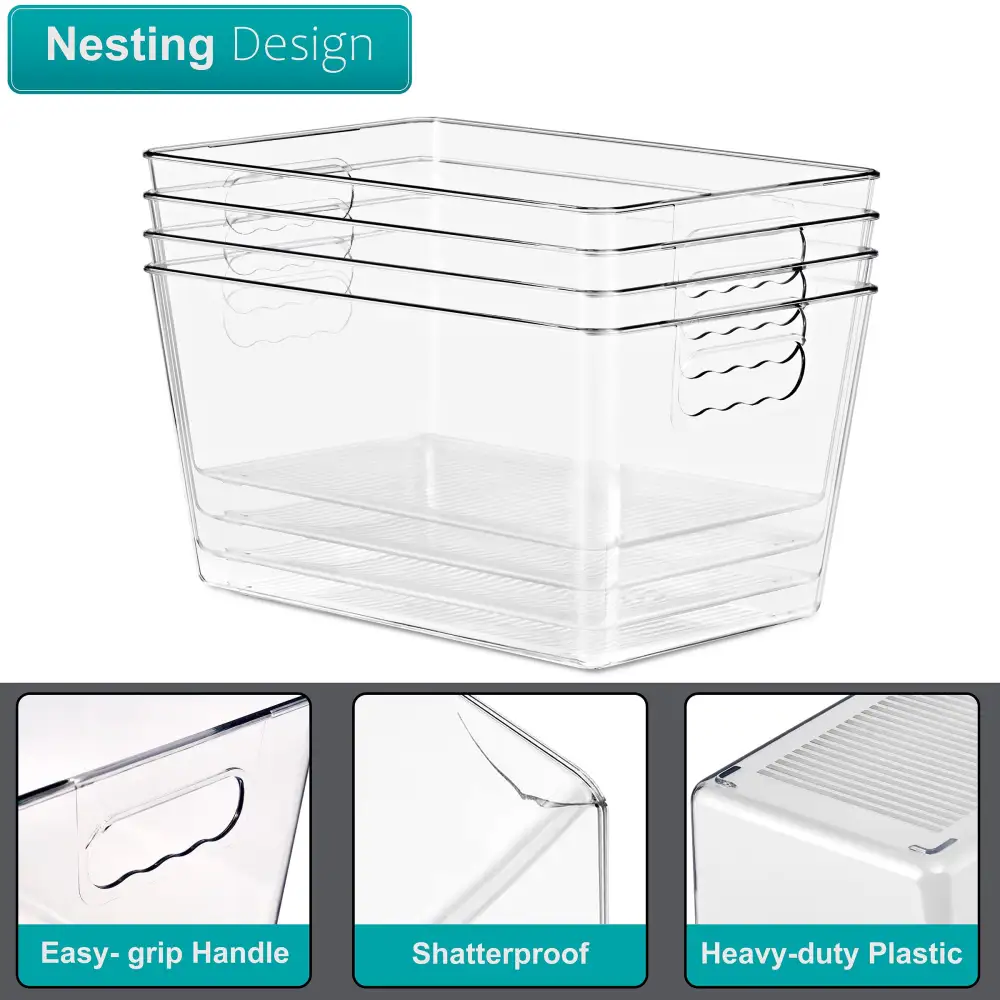 Clear Storage Bins With Handles