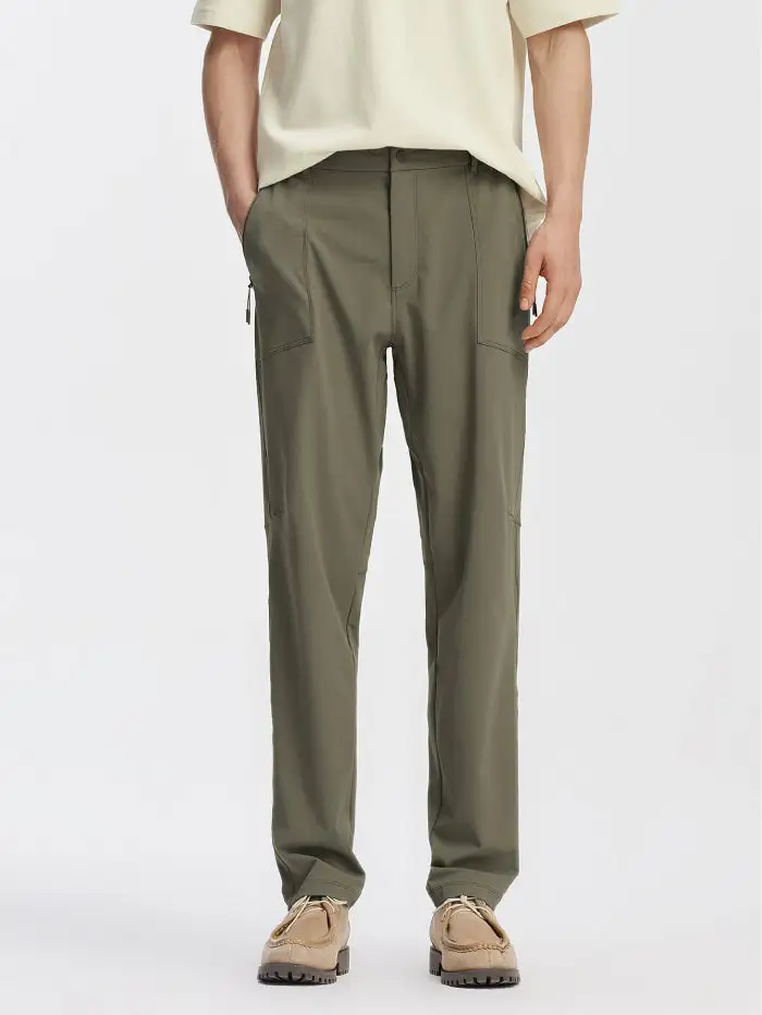 Men's Straight Open-weave Trousers
