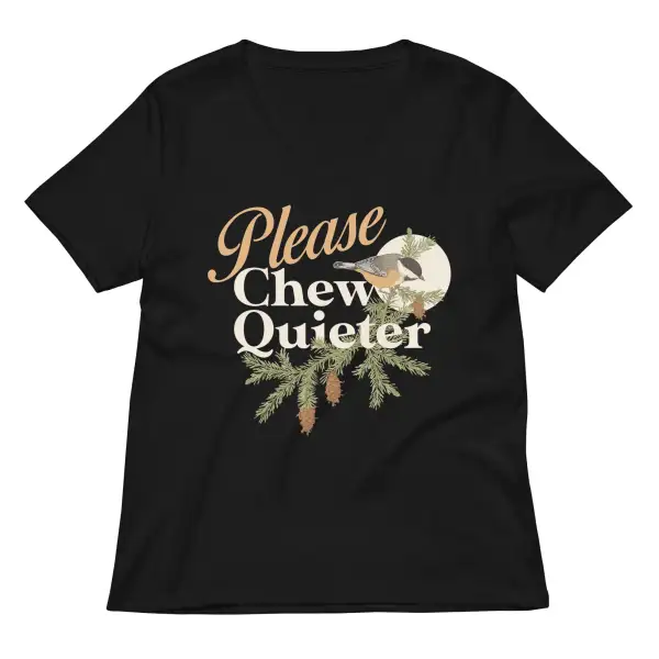 Quiet Chew V Neck Tee