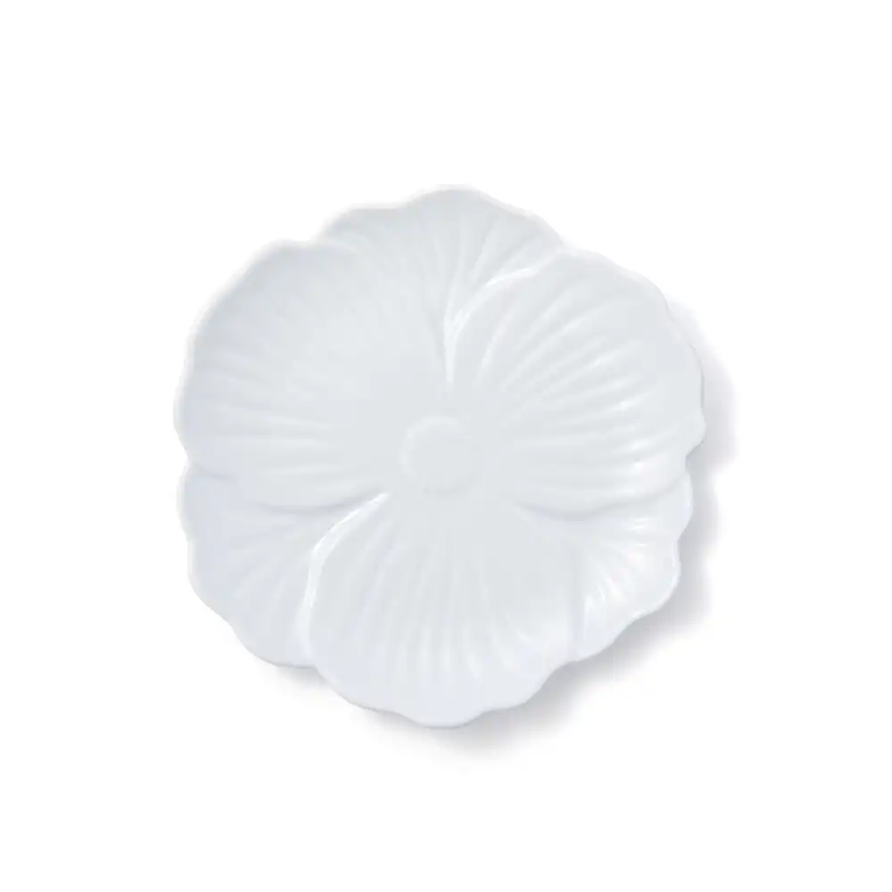 Petal Frill Plate for Appetizer Serving with Coordinated Serveware