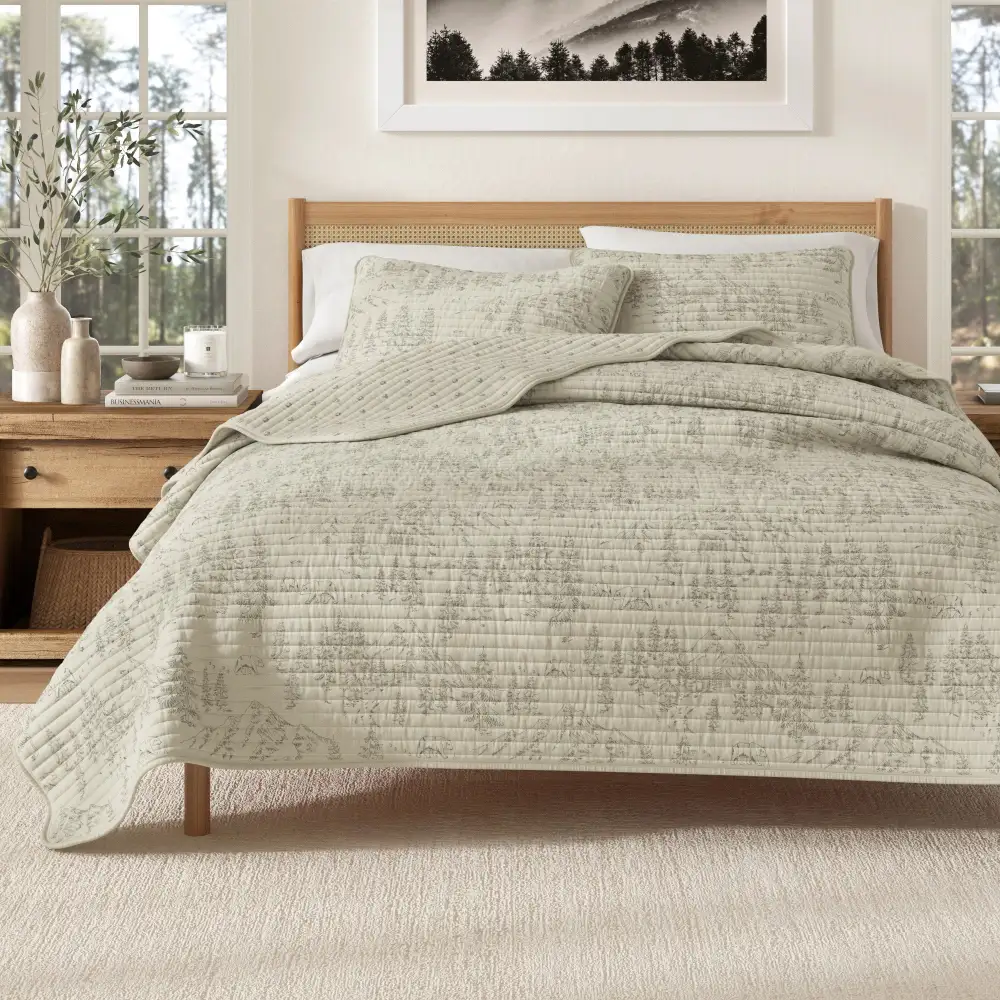 Expressive Reversible Quilted Quilt Set