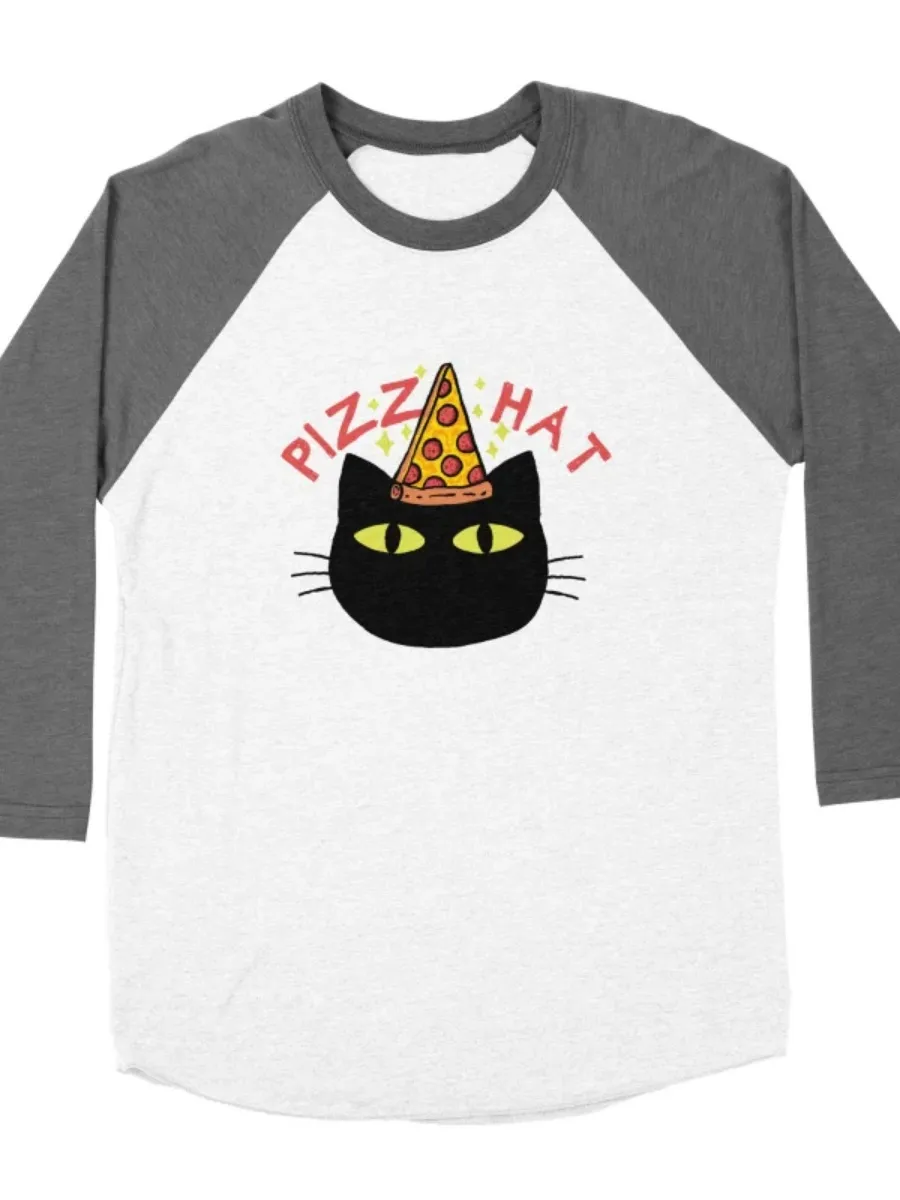 Cartoon Cat Round Neck T-Shirt