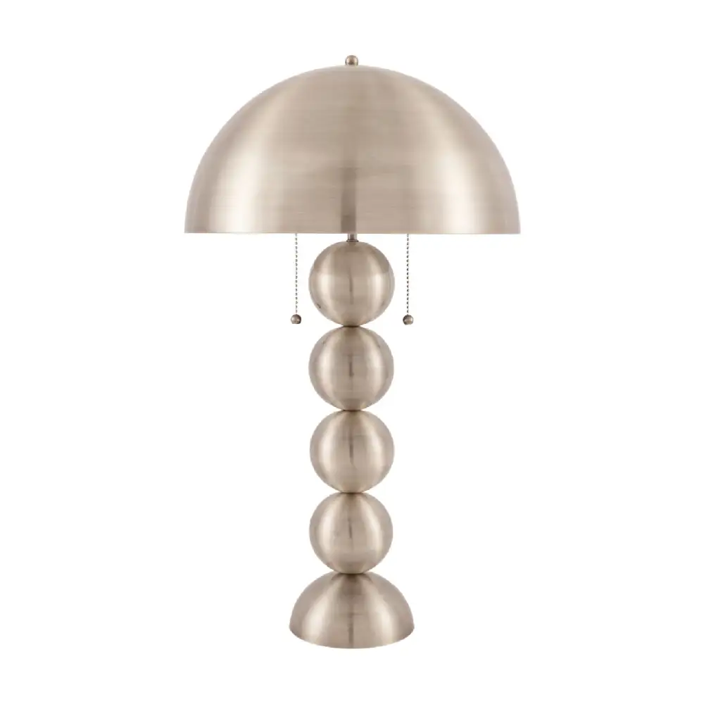 Plated Metal Table Lamp