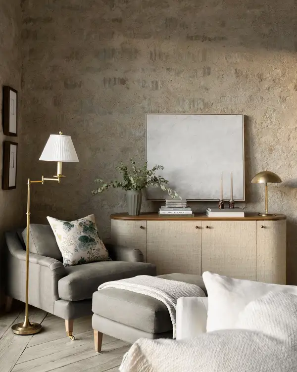 Modern Oak Ottoman