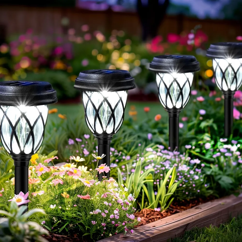 4 Pcs Vintage Solar Garden Stake Light