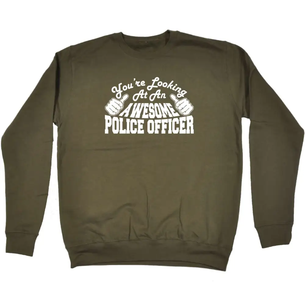 Police Officer Graphic Sweatshirt