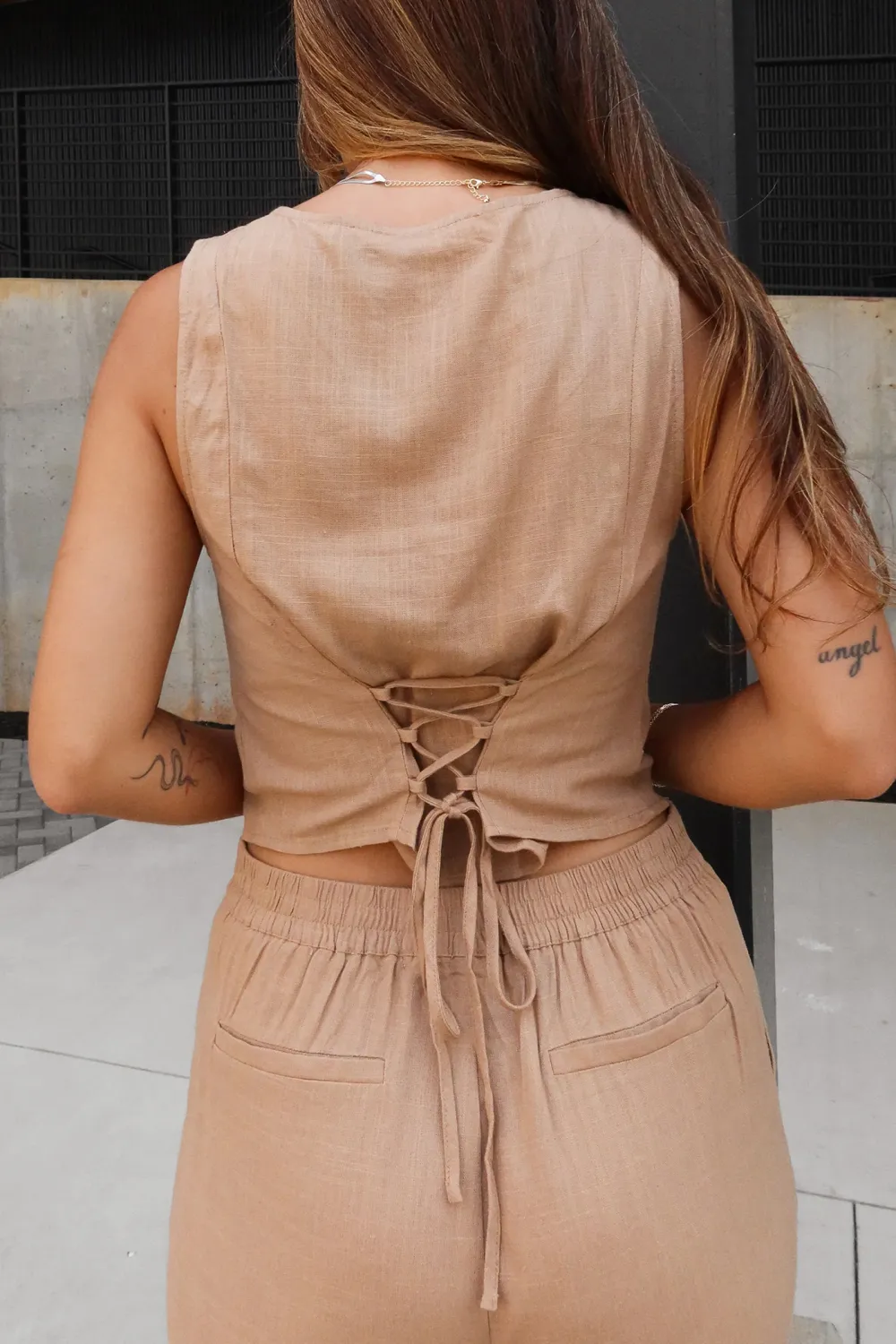 Back Lace-Up Vest