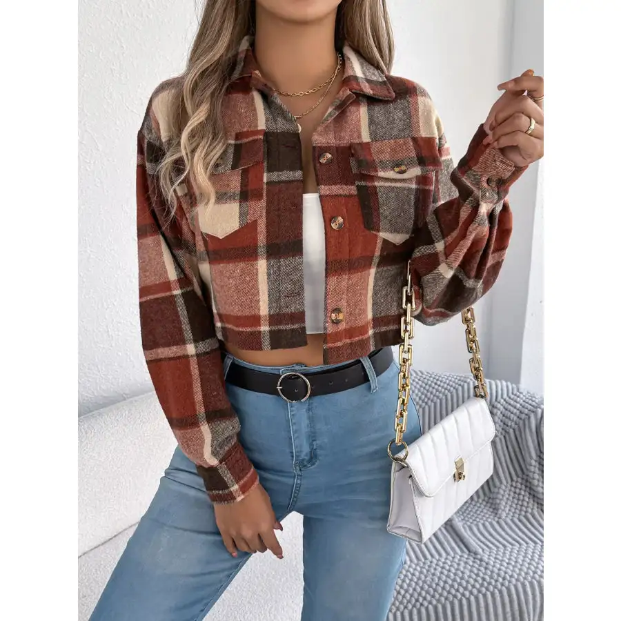 Button Up Cropped Jacket