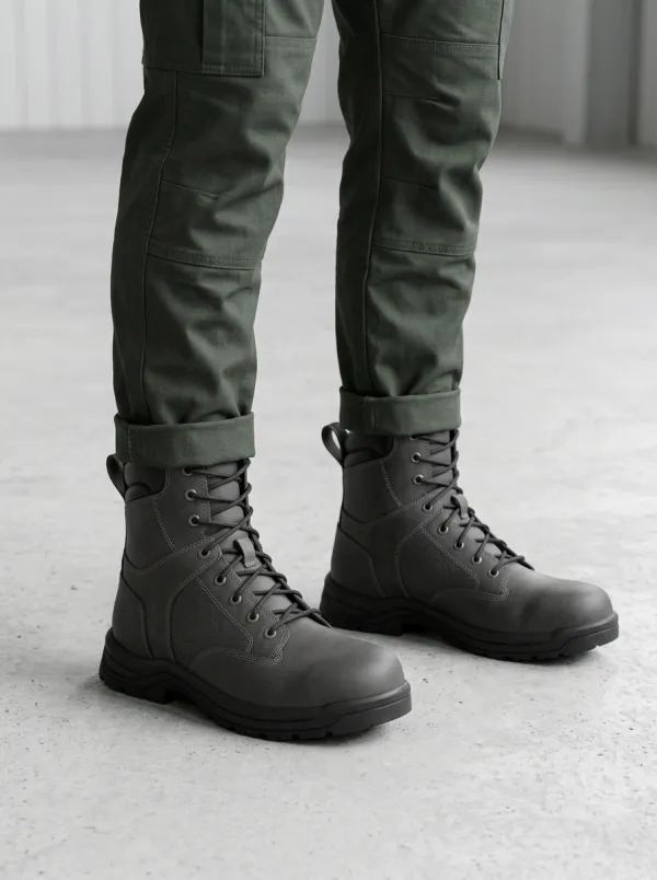 Unisex Casual Outdoor Enthusiast Topographic Map Print Work Boots