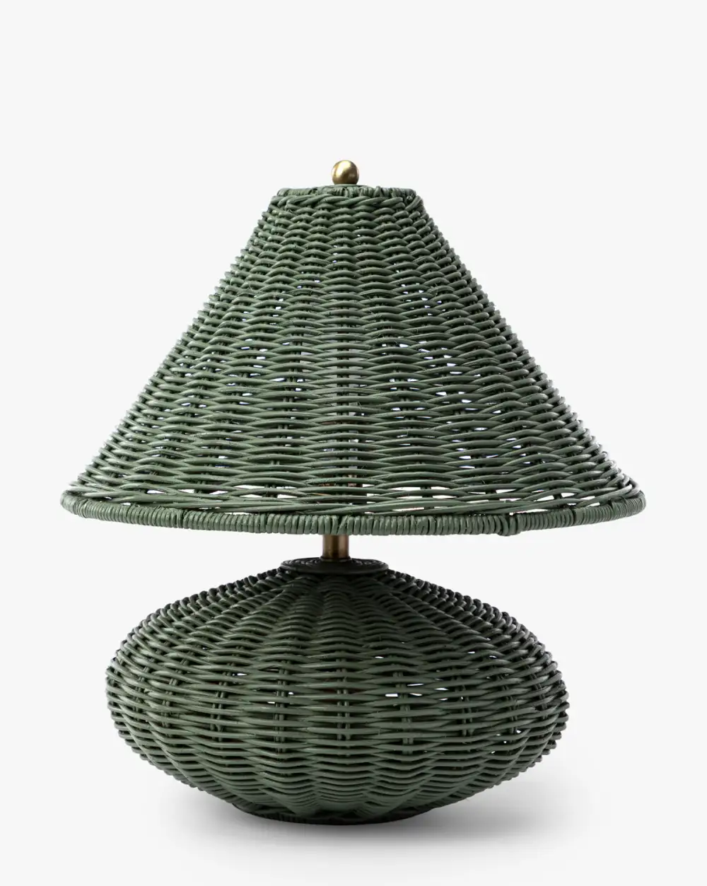 Woven-Shade Refined Table Lamp