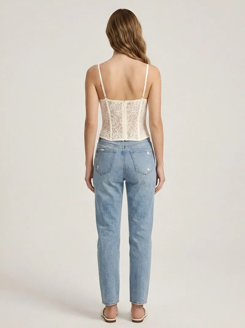 Vintage-Inspired Women's Corset Top