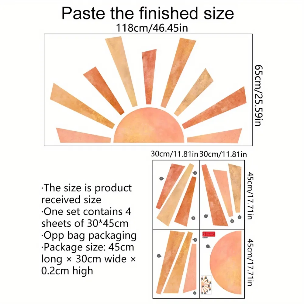 Watercolor Sun Wall Sticker