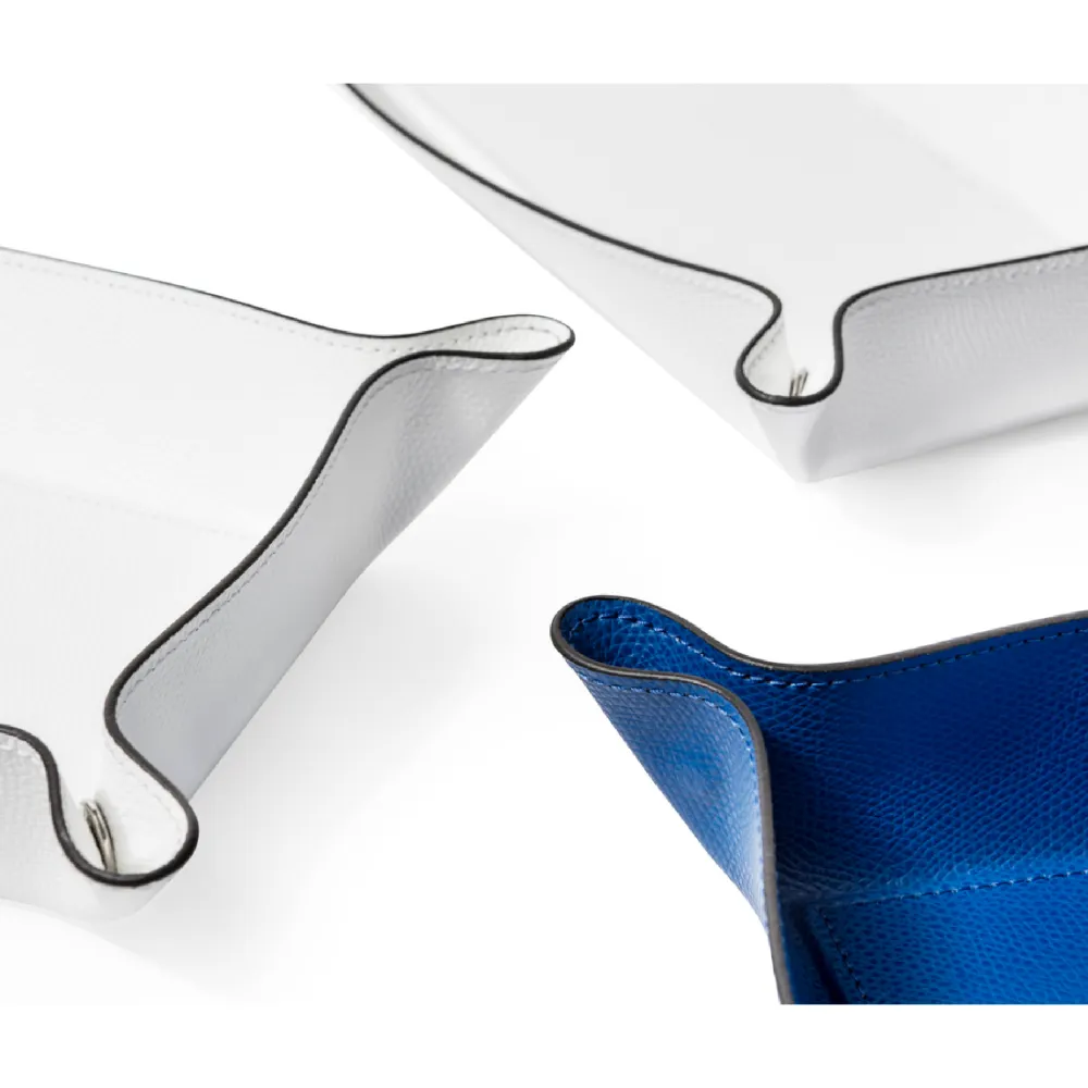 Raised Edges Leather Trinket Tray