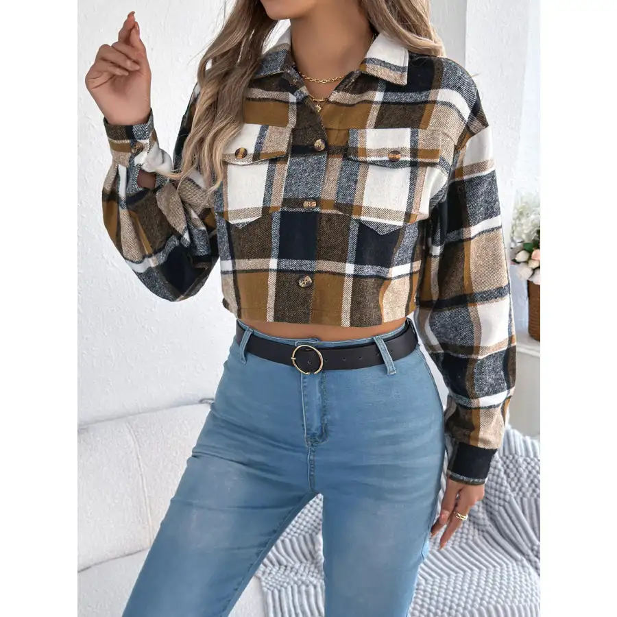 Button Up Cropped Jacket