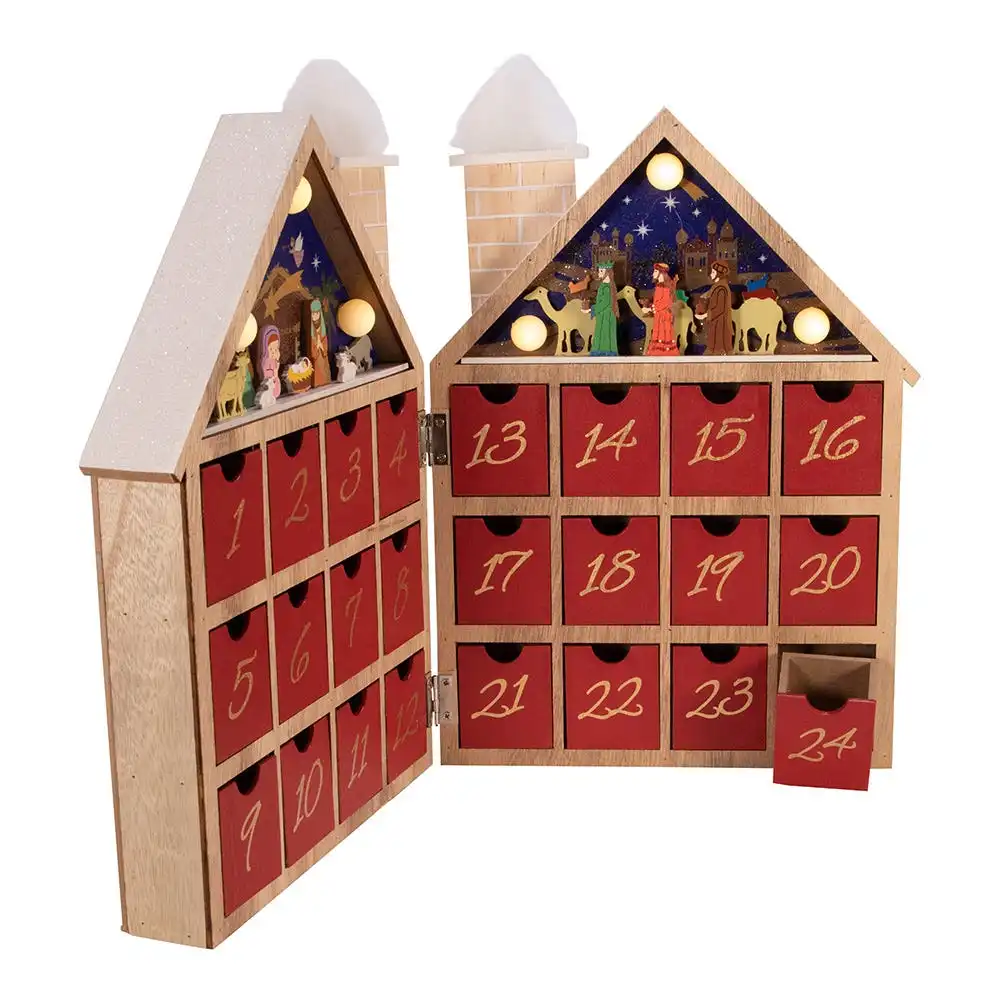 Lighted Nativity Countdown Calendar