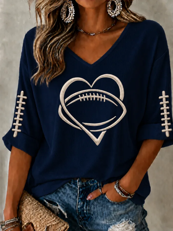 Women'S Football Fans Gameday Printed T-Shirt