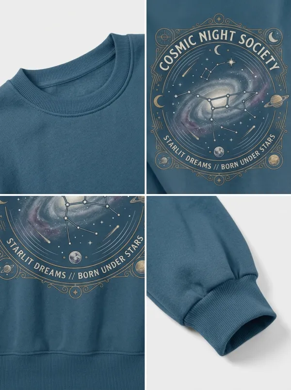 Women's Cosmic Night Society Constellation Printed T-shirt