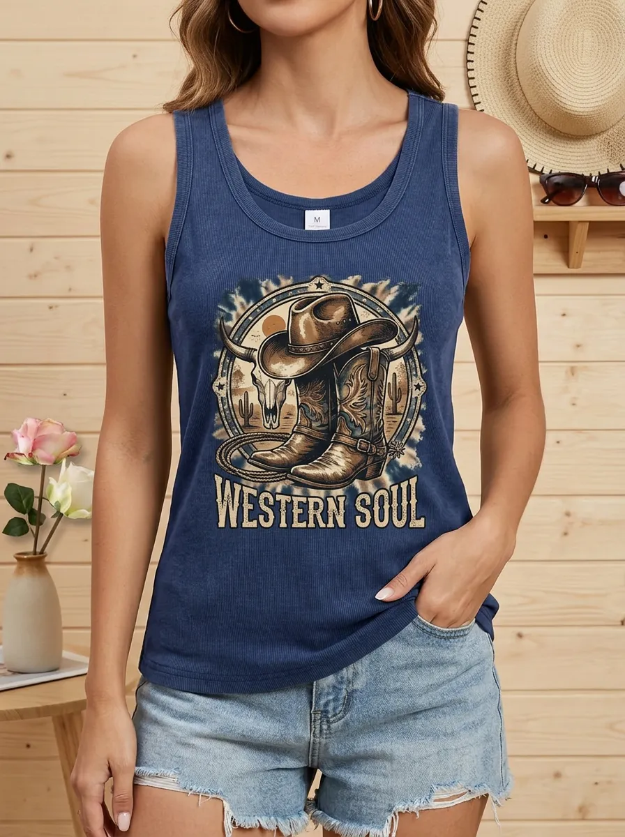 Western Soul Cowboy Tank Top
