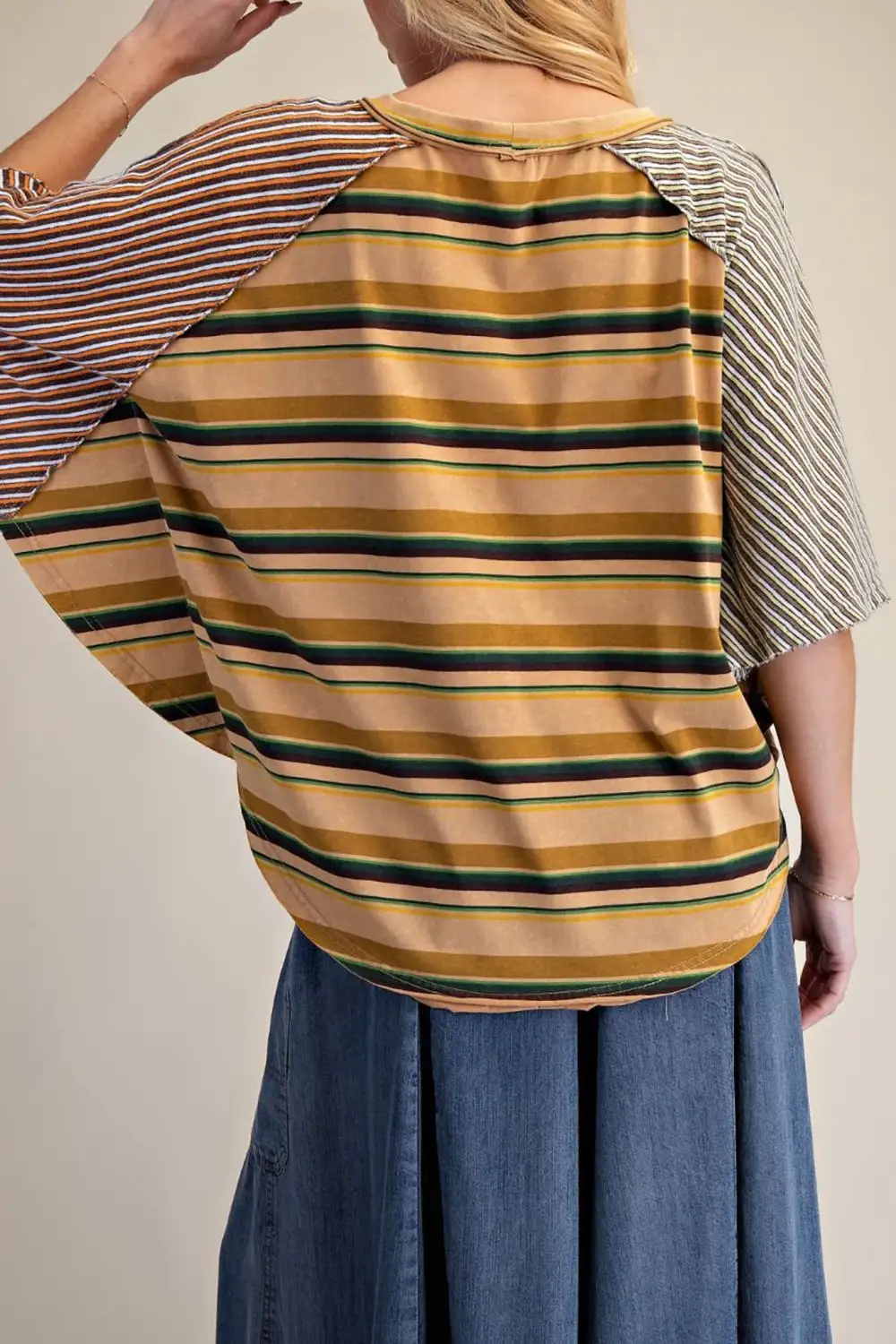 Striped Oversized Relaxed Tee