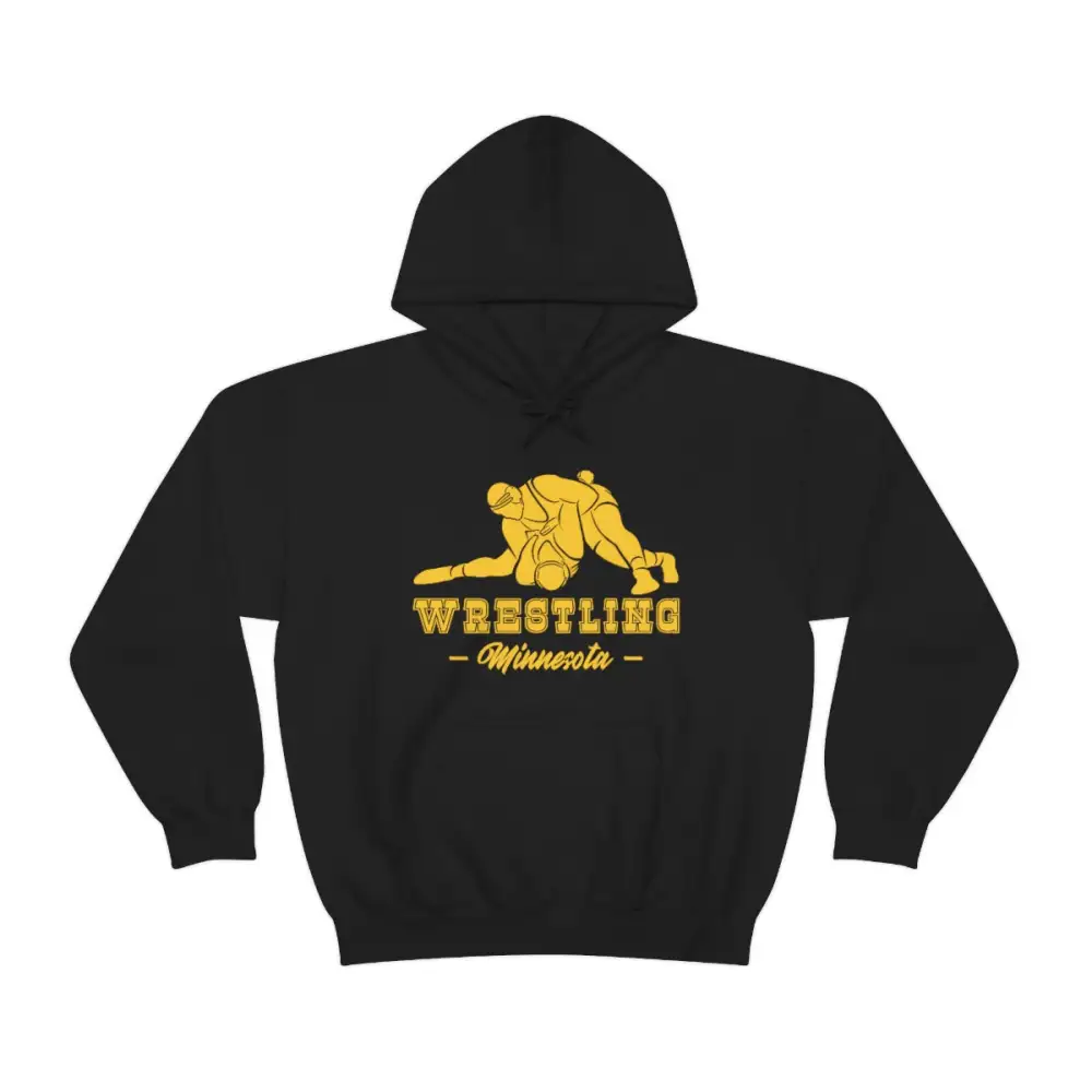 Clean Lettering Wrestling Graphic Pullover Hoodie
