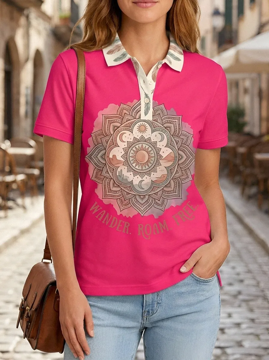 Boho Wanderer Mandala Casual Shirt