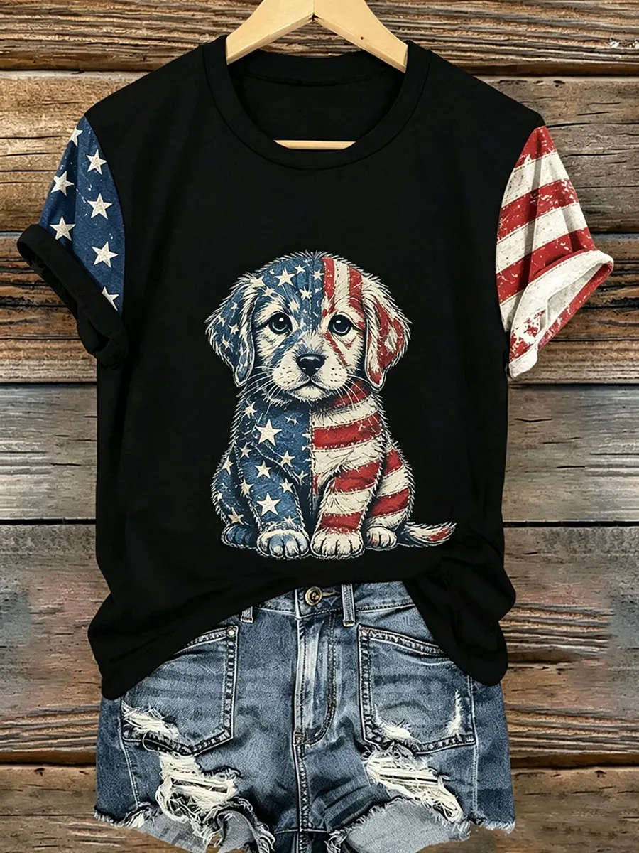 Women's American Golden Retriever puppy T-Shirt
