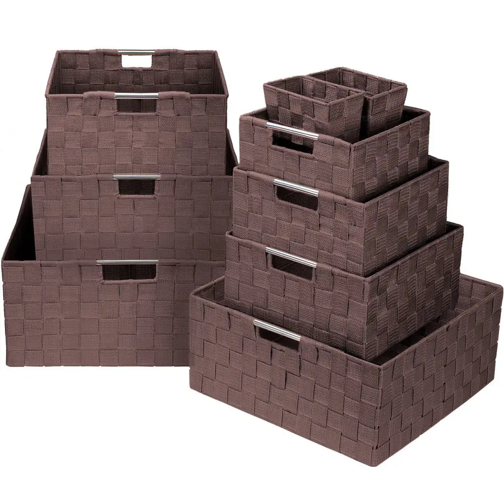 Basket Bin Set Double Woven Pack