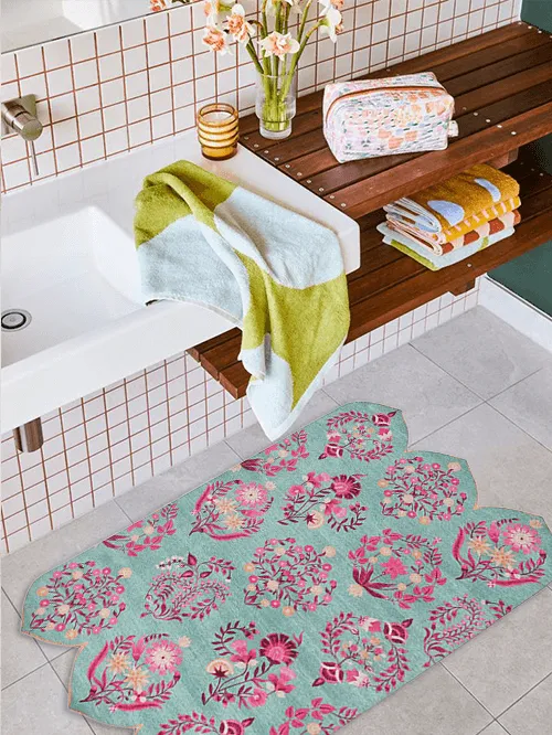 Floral PET Entryway Doormat