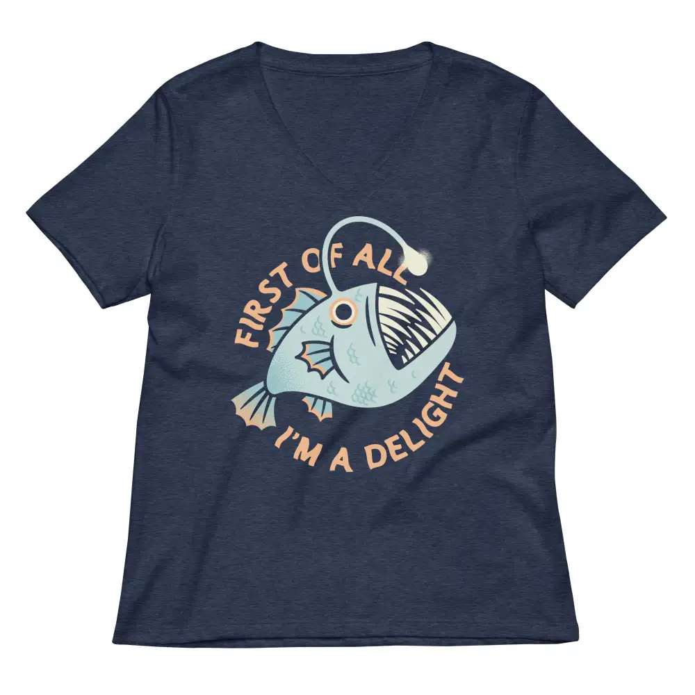 Delight Print V Neck Tee