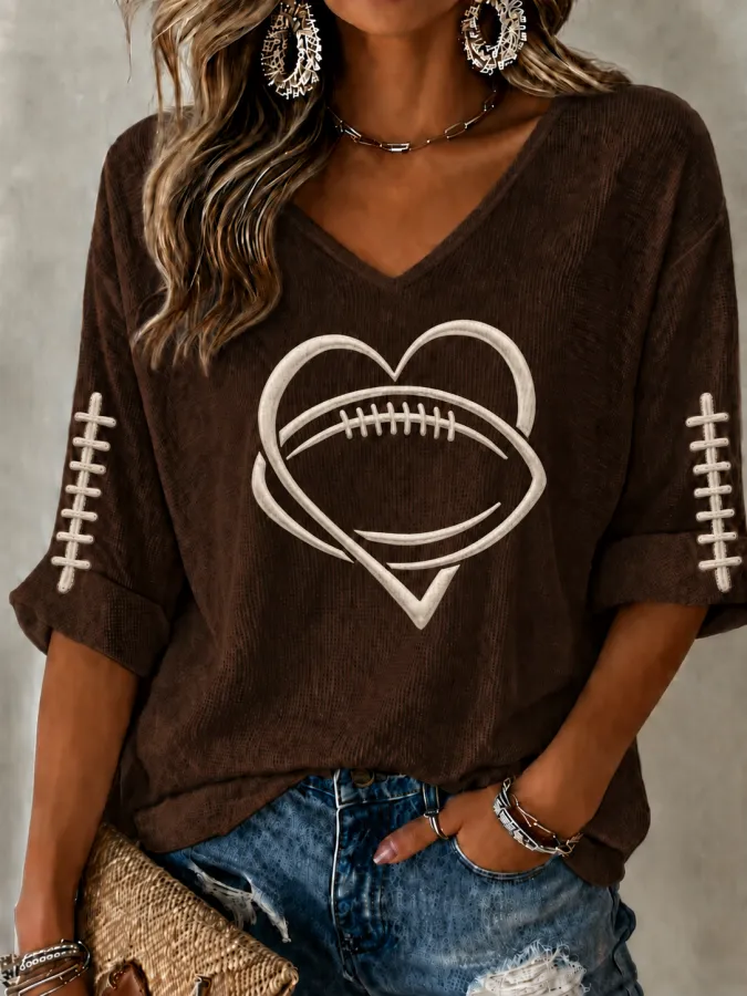 Women'S Football Fans Gameday Printed T-Shirt