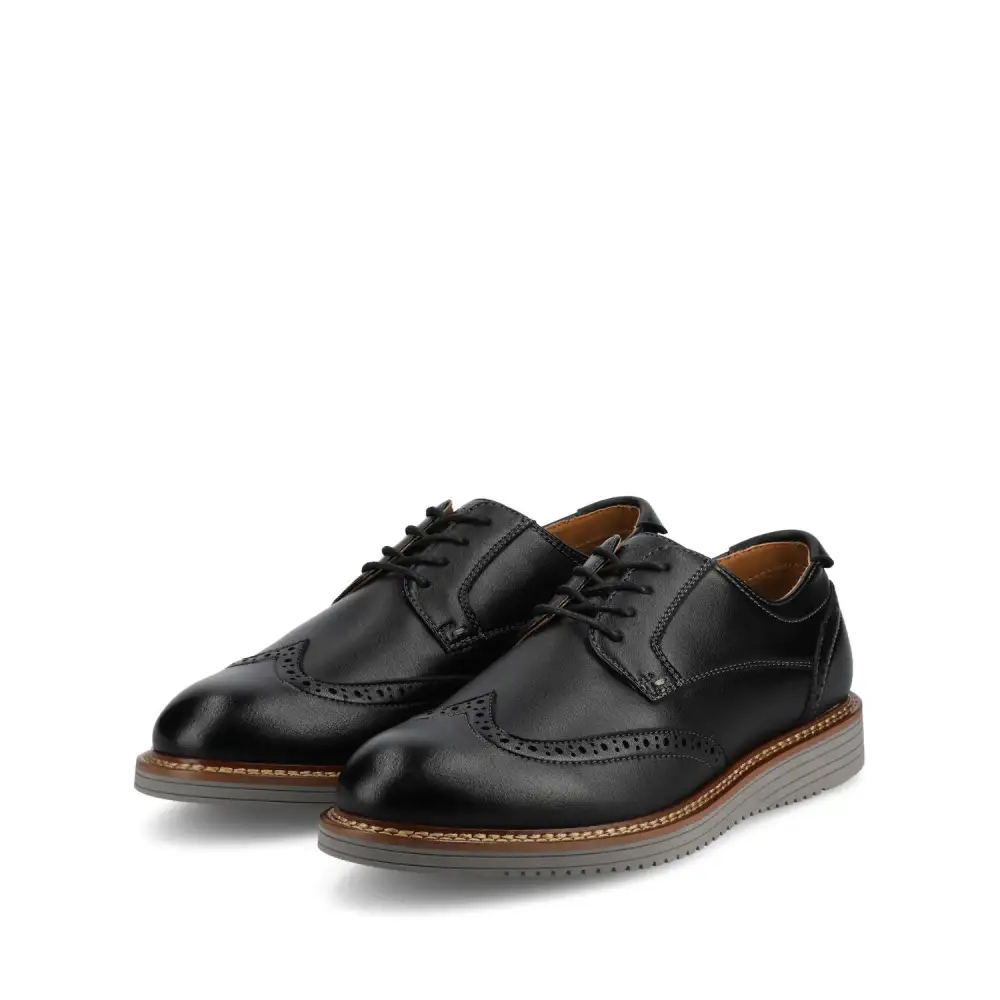 Brogue Detail Slip On Leather Shoes