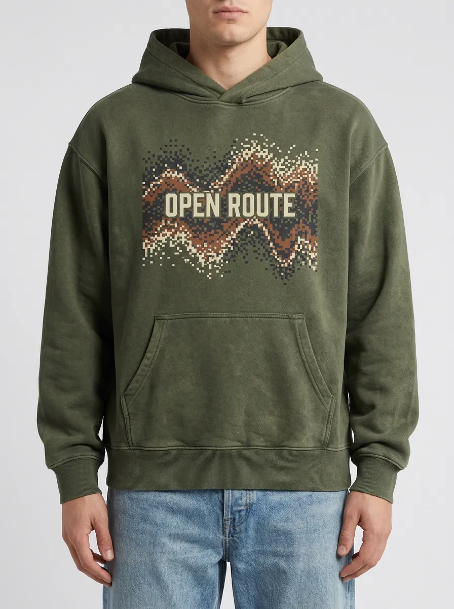 Open Route Pixel Mountain Hoodie