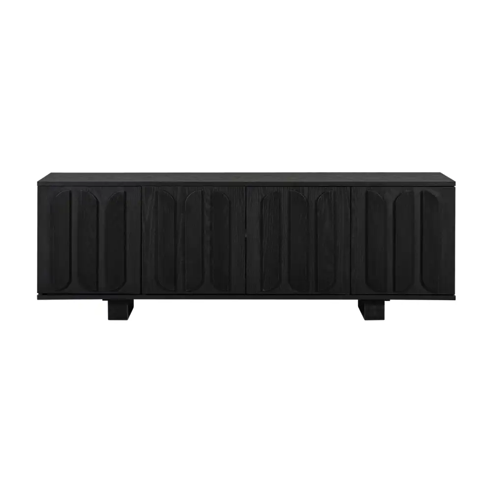 Curved Storage Media Tv Stand