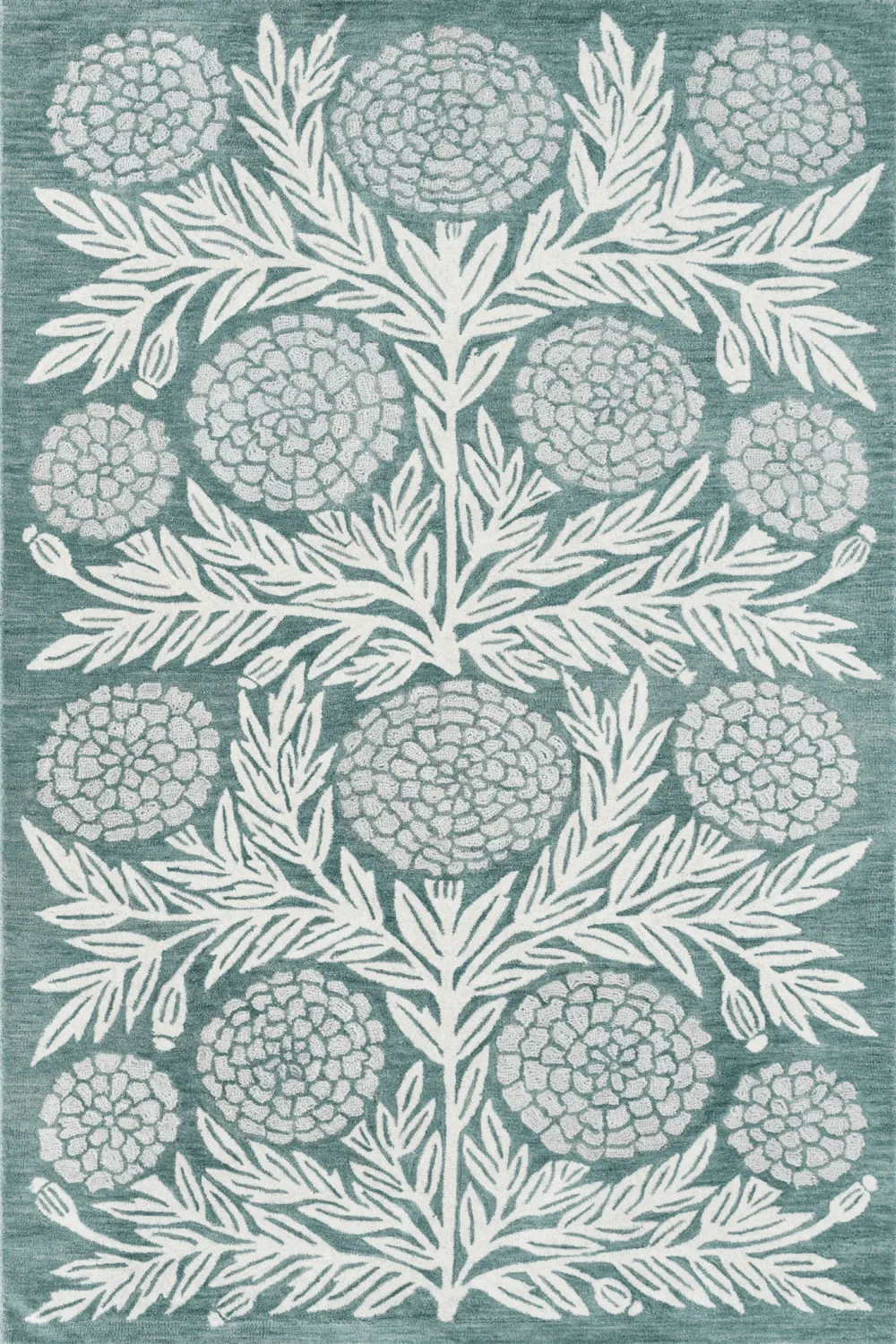 Artisan Detail Crafted Floral Botanical Wool Area Rug