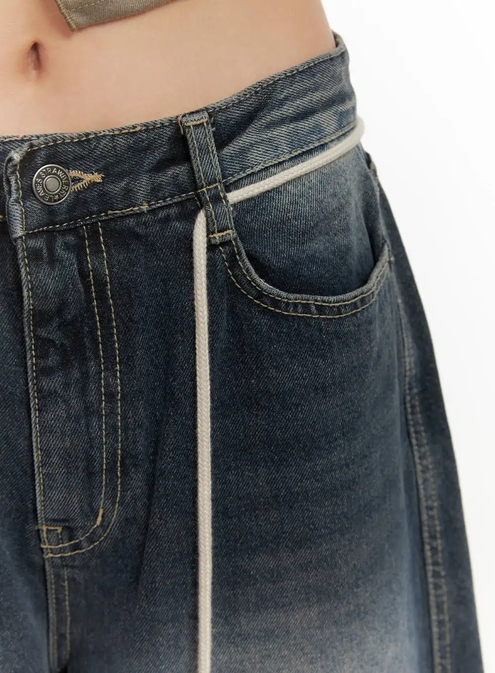 Wide-Fit Cotton Baggy Jeans