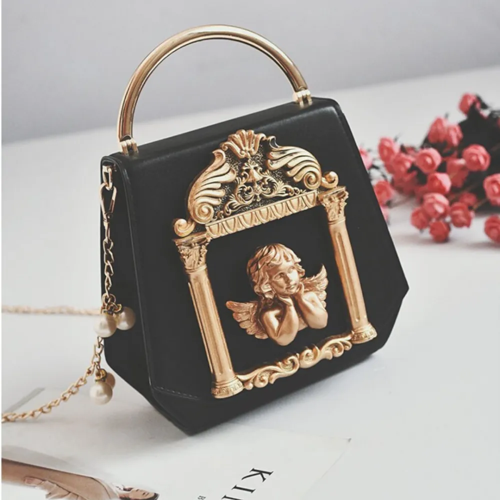 Retro Baroque Angel Bag Pearl Chain Bag