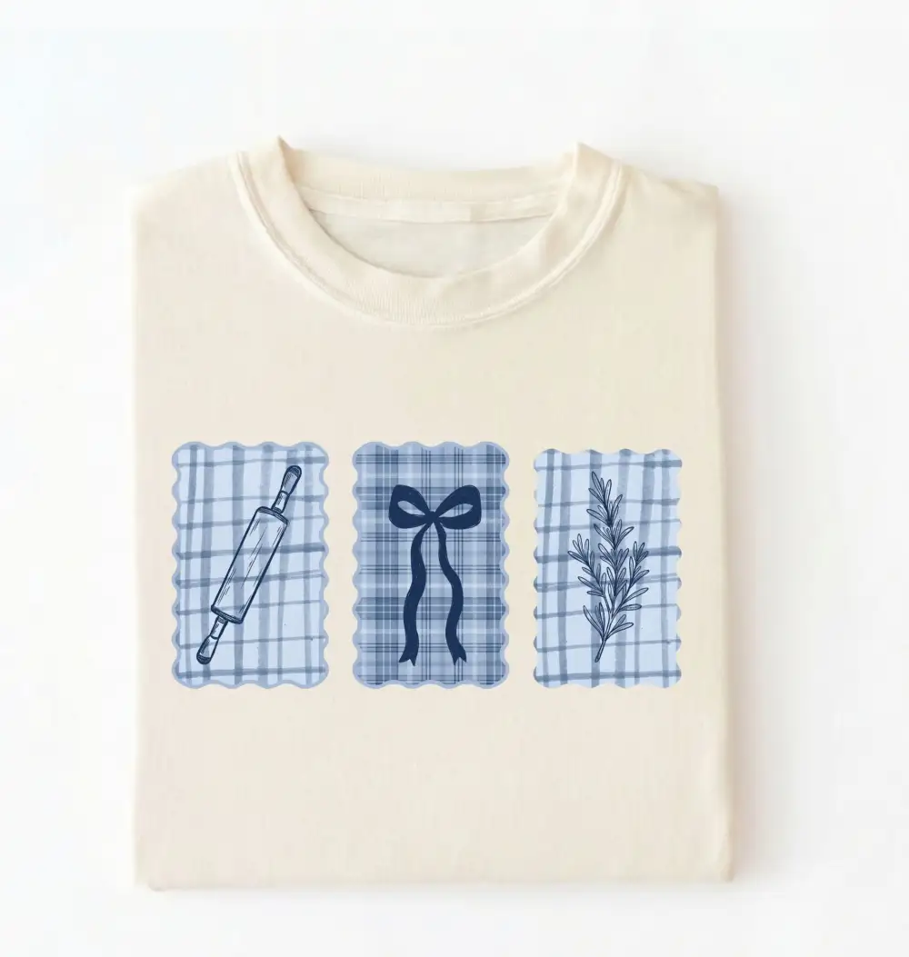 Gingham Baking Graphic Cotton Tee