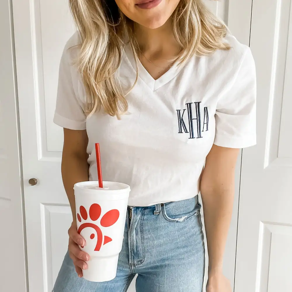 V-Neck Monogram T-Shirt