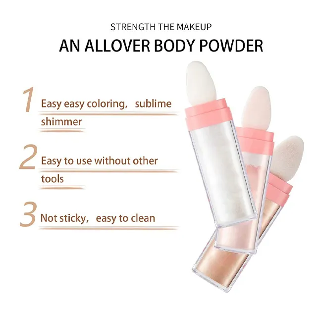 Golden Face Clavicle Eyes Lips Body Hair Highlighter Patting Powder Shimmer Highlight