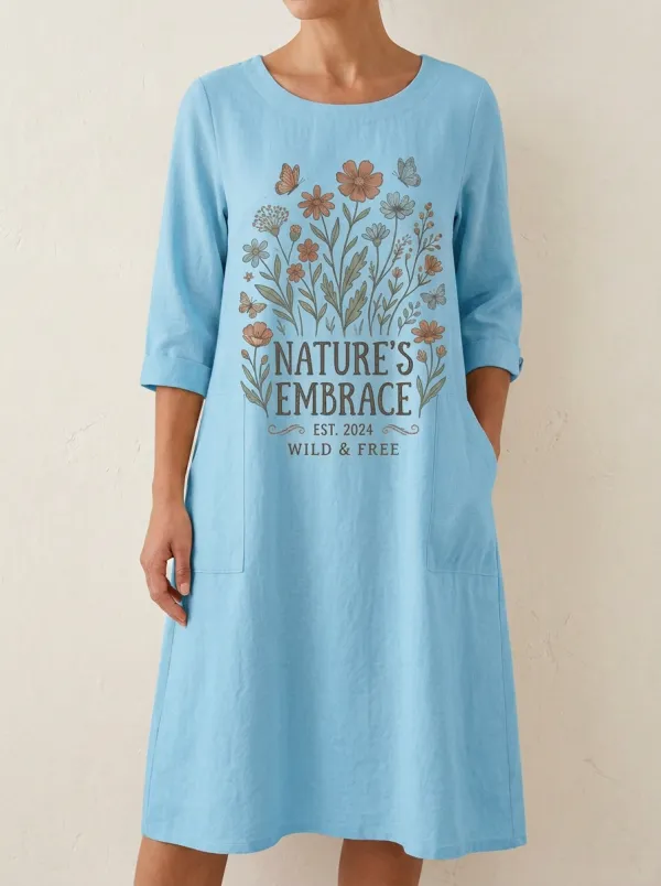 Nature Lover Wildflower Butterfly Dress