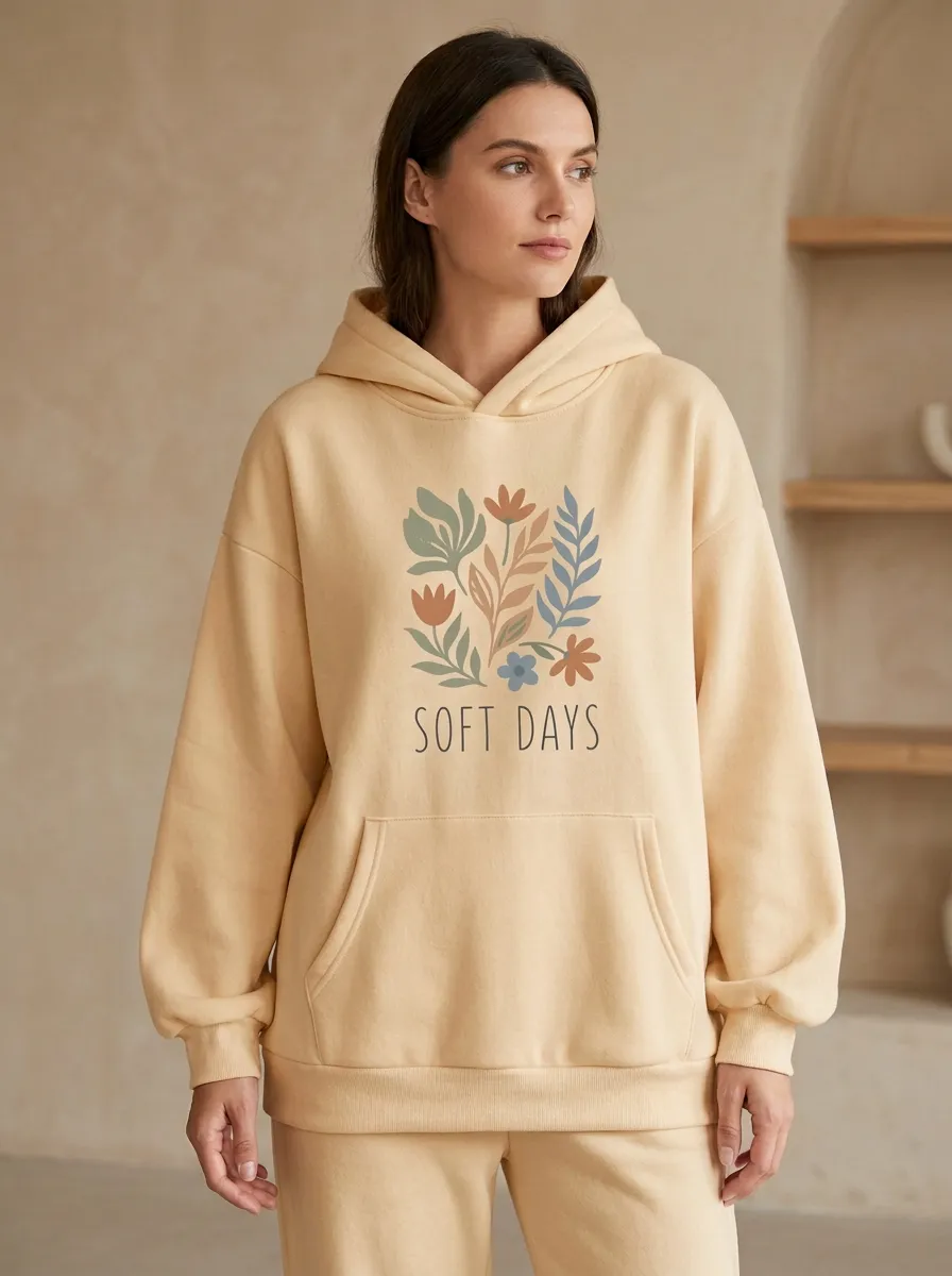 Nature Soft Days Floral Hoodie